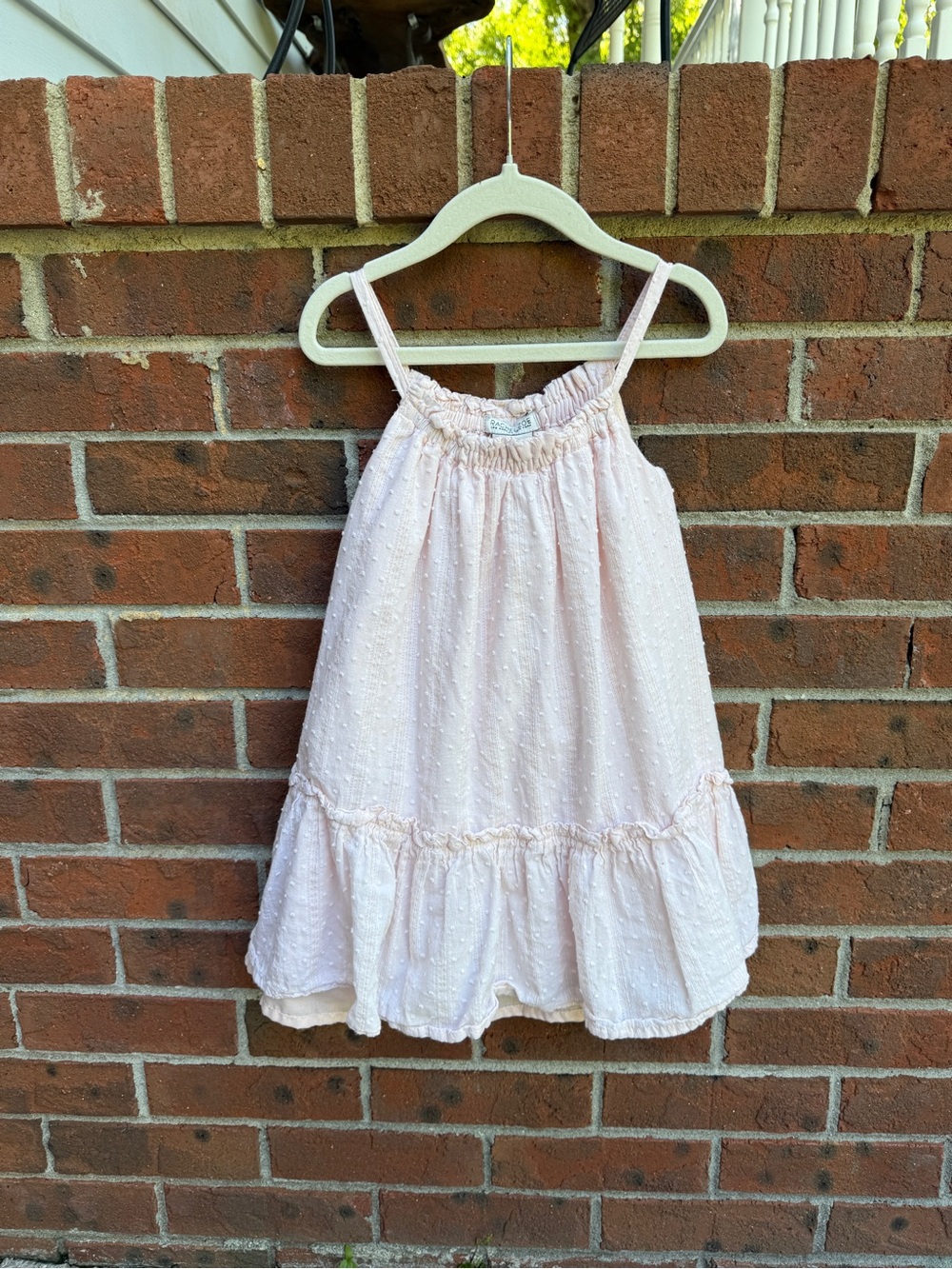 Rachel Zoe Blush Pink Ruffle Cotton Summer Dress Size 4T Girls toddler kids - Picture 2 of 6
